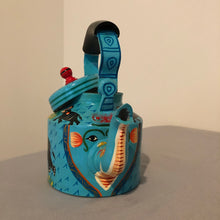 Load image into Gallery viewer, Handpainted Elephant Kettle made of eco friendly and sustainable aluminum metal for serving and decoration