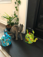 Load image into Gallery viewer, Handpainted Elephant Kettle made of eco friendly and sustainable aluminum metal for serving and decoration