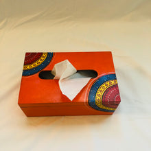 Load image into Gallery viewer, Handcrafted Orange Tissue Box for home decor, gift and to store kleenex tissues
