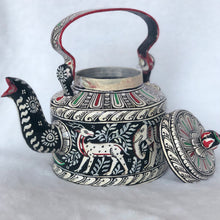Load image into Gallery viewer, Aluminum Handpainted Black and White Pattachitra Kettles for Home Decor, Gifting & Serving