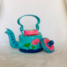 Load image into Gallery viewer, Aluminum Handpainted Lotus Flowers Kettle for Home Decor, Gifting & Serving