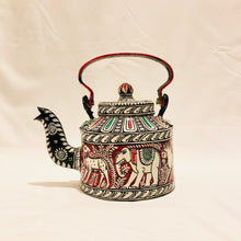 Load image into Gallery viewer, Aluminum Handpainted Black and White Pattachitra Kettles for Home Decor, Gifting & Serving