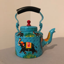 Load image into Gallery viewer, Handpainted Elephant Kettle made of eco friendly and sustainable aluminum metal for serving and decoration