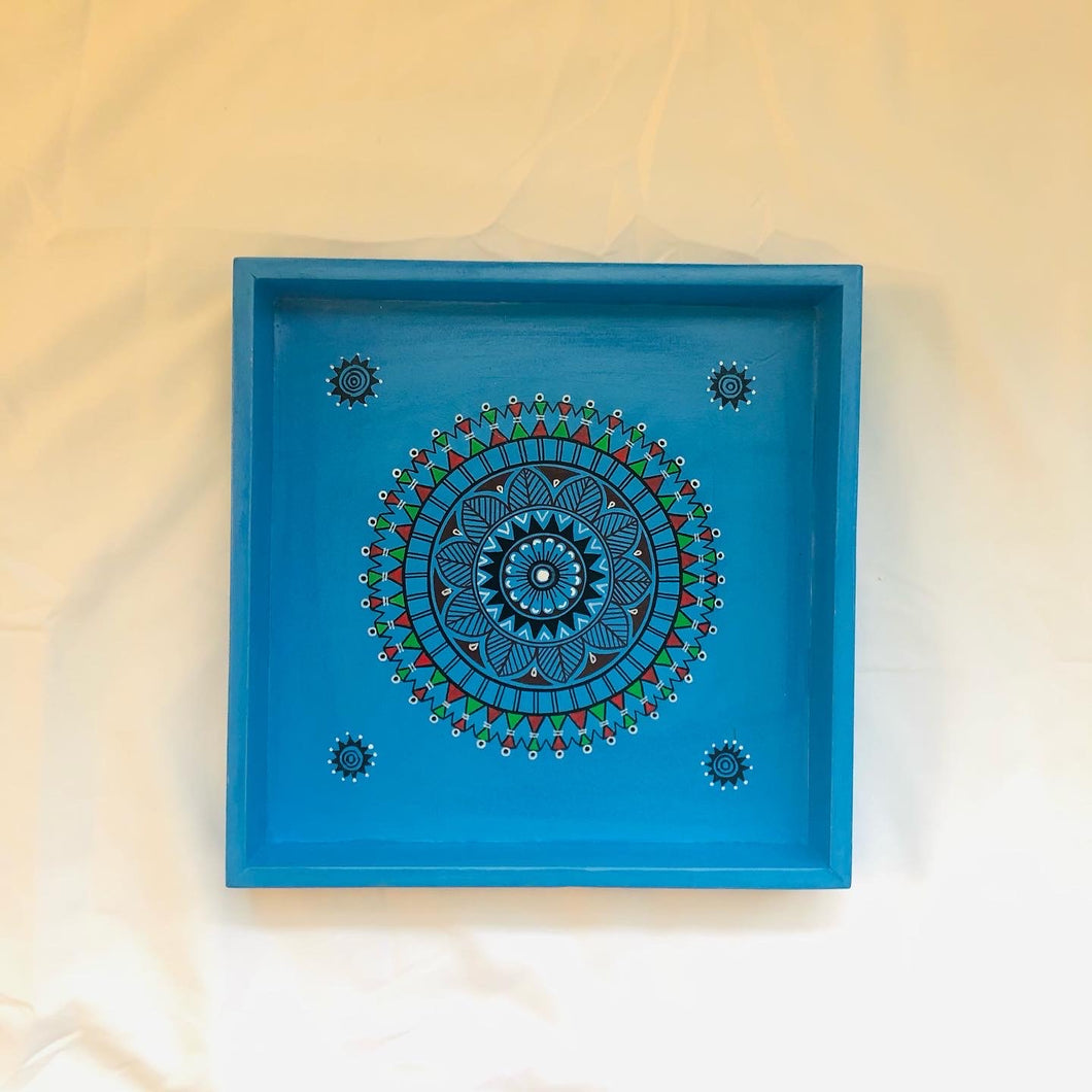 Handcrafted and hand painted Wooden Tray for Home Decor, Gifts and Personal use