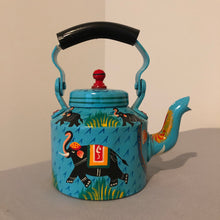 Load image into Gallery viewer, Handpainted Elephant Kettle made of eco friendly and sustainable aluminum metal for serving and decoration

